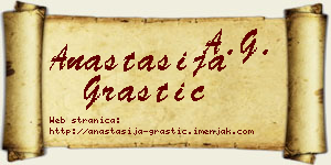 Anastasija Grastić vizit kartica